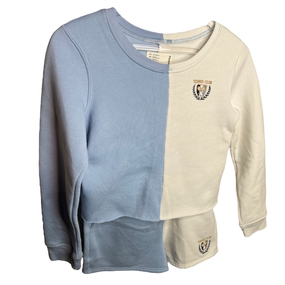 RSQ Kids Crewneck Sweater + Shorts Tennis Club Outfit Set